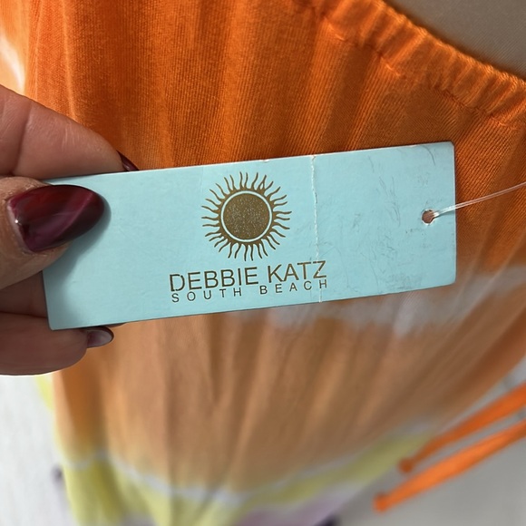 Debbie Katz South Beach Tie Dye Halter Maxi Cover Up Dress - Picture 5 of 7